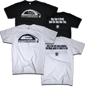 Image of "It's a hockey night in Pittsburgh" Mike Lange & Civic Arena tribute tee by Backpage Press