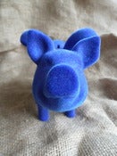 Blue but not rude Flocked Flying Pig