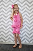 Image of Knit Ruffle Halter top Bubble Gum Pink