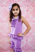 Image of Knit Ruffle Halter top Lavender