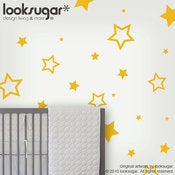 Image of Stars Children wall stickers - children wall decals - nursery star wall decals star stickers