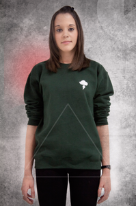 Image of EMBROIDERED CREW - GREEN