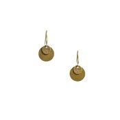 Image of baby disc earrings: brass