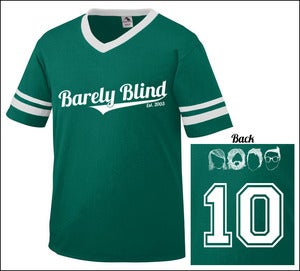 Image of Limited Edition 10 Year Anniversary Baseball Tee Dark Green/White