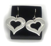 Image of STERLING SILVER HEART EARRINGS