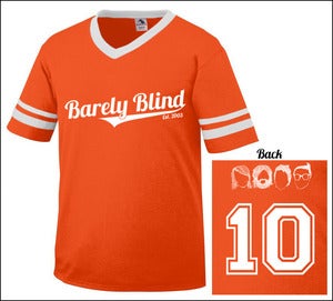 Image of Limited Edition 10 Year Anniversary Baseball Tee Orange/White