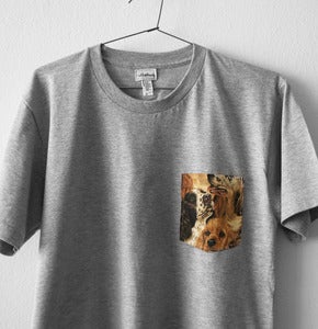 Image of DOGS POCKET TEE (grey)