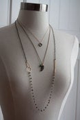 Image of Long Rough Diamond Bar Necklace