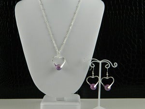 Image of ♥Dainty Gemstone Necklace & Earring Set♥