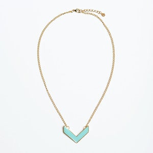 Image of Mint Chevron Necklace
