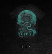 Image of 'Treetops' T-Shirt (black/teal)