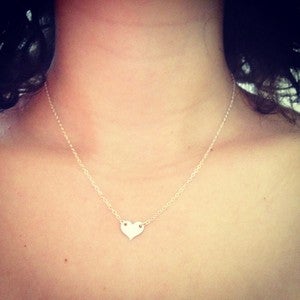 Image of Tiny Silver Heart Neklace