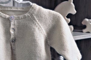 Image of Cardigan bébé cachemire mon ange écru