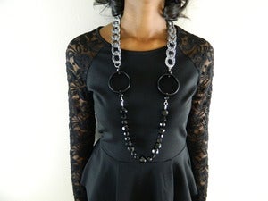 Image of ♥Graphic Necklace & Earring Set♥