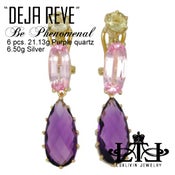 Image of NEW* 14K Natural Purple Quartz Women's Ear Rings "Deja Reve" : A LUXLIVIN Jewelry Collection