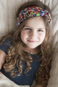 Image of multi colored abstract turban
