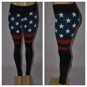 Image of "BLESS AMERICA" Leggings