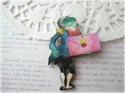 Image of The Frog Footman Alice In Wonderland Brooch