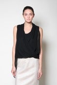 Image of Chiffon Cowl Blouse: Black
