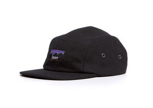 Image of Montserrat 5 panel hat in wool black  