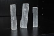 Image of Three Natural Cut Selenite Crystal Wands (Set or Seperate) 