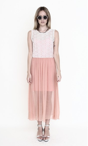 Peach and Ivory Dress