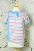 Image of Dear Creatures Natalie Blouse: Red/Blue