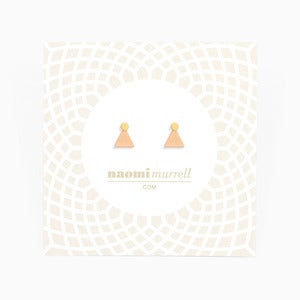 Image of Big Top Studs | Milky Peach + Golden