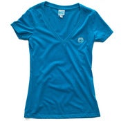 Image of 8 Bit Apparel #Pixel Womens Vneck Neon Blue