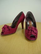 Jack Rogers suede open-toe pumps