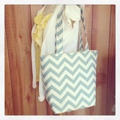 Image of Canvas Chevron Tote