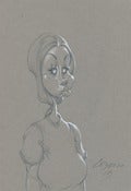 Image of Original Female Pencil Drawing - 03/04