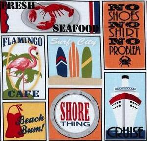 Image of motifs à appliquer "vintage sea" (lot de 7)