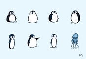 Image of 7 Penguins and an Octopus