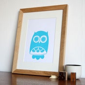 Image of Owl Hand Screenprinted Poster