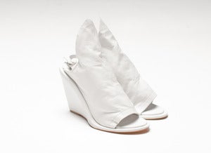 Image of BOULEVARD wedges (white leather)