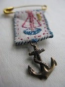 Image of Boat and anchor brooch