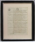 Image of Custom framed antique French document, one of a kind (I)