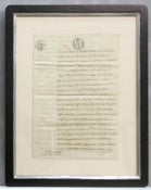 Image of Custom framed antique French document, one of a kind (VI)