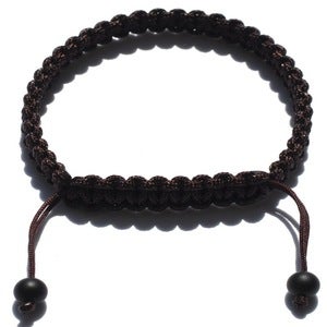 Image of Brown Silk Bracelet w/ Gold Laser Cut