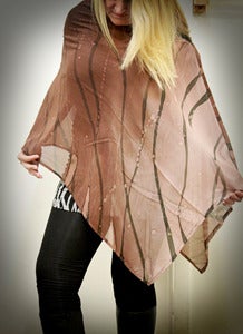 Image of Silk chiffon closed shawls