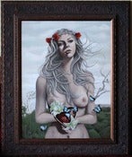 Image of Heart Shaped Box - FRAMED Original Painting 18x24 SALE