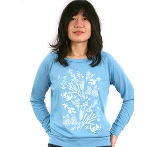 Image of Herbal Tea Eco-Heather Pullover - Brilliant Blue