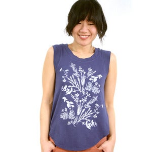 Image of Herb Garden Ballerina Capsleeve Tee (Indigo)