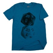 Image of Critical hit rolling d20s - Indigo Blue