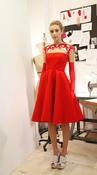 Image of SWIRL FLARED DRESS 