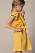 Image of GRO cotton voil long dress, mustard