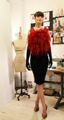 Image of OSTRICH FEATHER TOP 