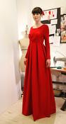 Image of HEART PLEATED RED GOWN 