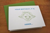 Image of Yoda Birthday Card